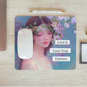 Tapis De Souris Angelic Maiden et citation inspirante Ethereal