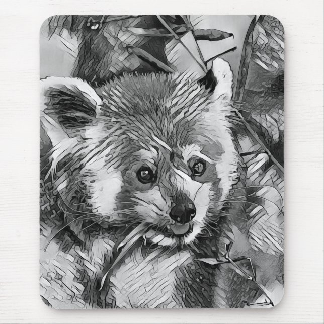 Tapis De Souris AnimalArtBW_RedPanda_003 (Devant)