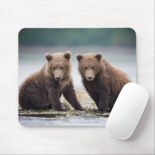 Tapis De Souris Animaux de bébés cutest Deux petits ours d'ours