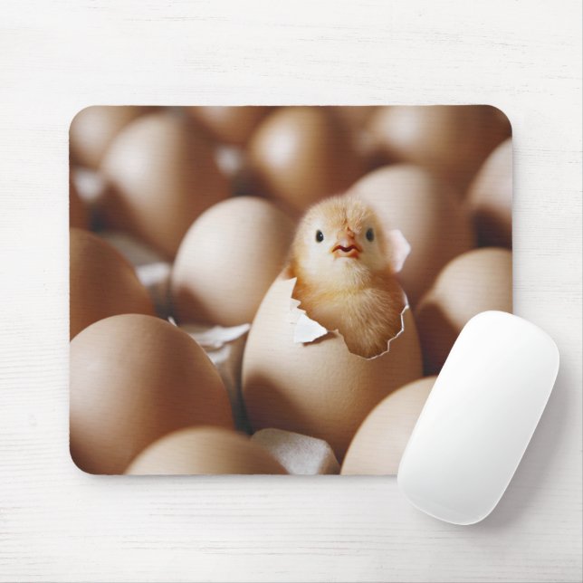 Tapis De Souris Animaux de bébés cutest | Nouveau bébé poussin (Avec souris)