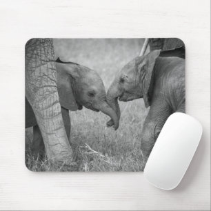 Tapis De Souris Animaux de bébés cutest   Salutation des éléphants