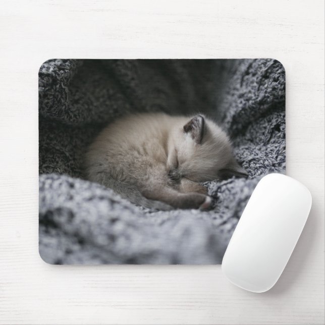 Tapis De Souris Animaux de bébés cutest | Tiny Kitten Dormir (Avec souris)
