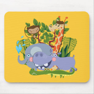 Tapis De Souris Animaux mignons de safari