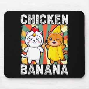 Tapis De Souris Animaux Mignons En Costumes De Poulet Et De Banane