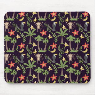 Tapis De Souris Animaux tropicaux singes motifs sans soudure & mac