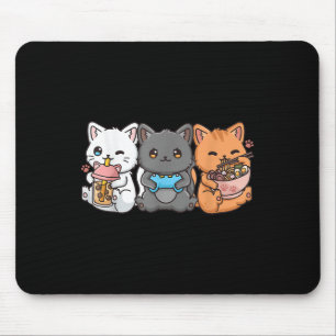 Tapis De Souris Anime Boba Tea Buble Tea Jeu Gamer Ramen Cat