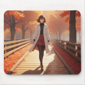 Tapis de souris Anime Feuilles d'érable d'automne