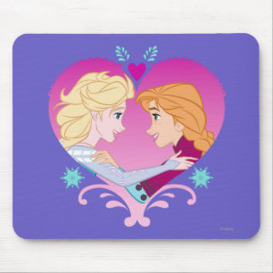 Tapis De Souris Anna et Elsa  Bond solide