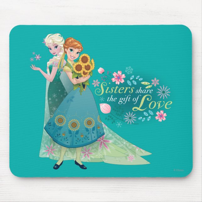 Tapis De Souris Anna et Elsa | Soeur Amour (Devant)