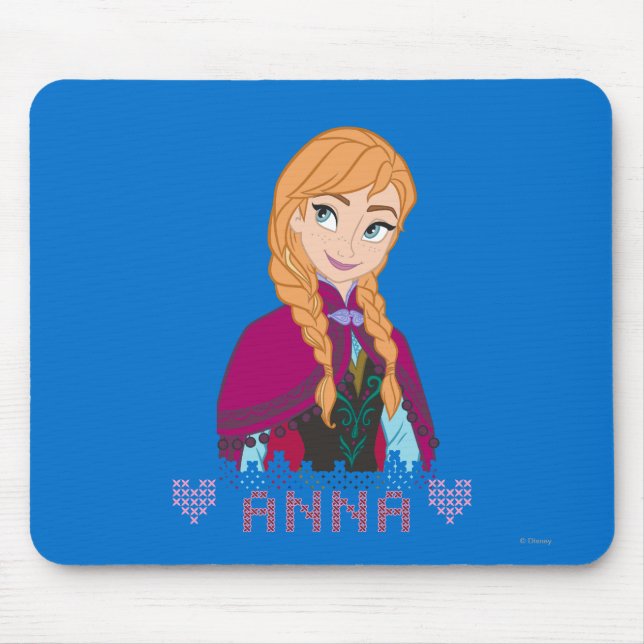 Tapis De Souris Anna | Portrait avec nom (Devant)