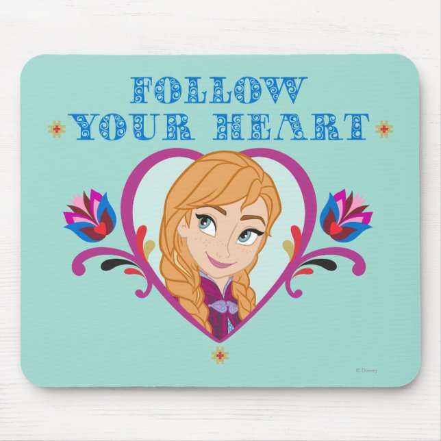 Tapis De Souris Anna | Suivez votre coeur (Devant)