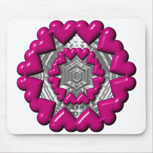 Tapis De Souris Anneau des Coeurs Valentine