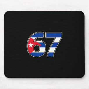 Tapis De Souris Année d'anniversaire du drapeau Cuby numéro 67 