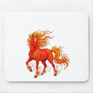 Tapis De Souris Année du cheval de feu Nouvel An chinois 2026 Zodi