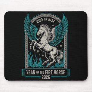 Tapis De Souris Année du Cheval de Feu – Nouvel An du zodiaque chi