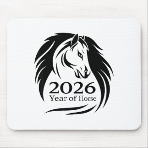 Tapis De Souris Année festive de l'année du cheval de feu 2026 Nou