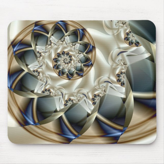 Tapis De Souris Anniversaire Beau art Abstrait Fractal (Devant)