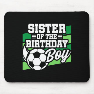Tapis De Souris Anniversaire de football - Sœur d'anniversaire - A