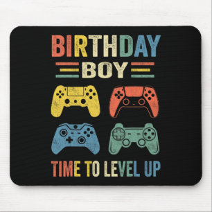 Tapis De Souris Anniversaire Garçon Temps De Niveau Up Video Jeu A