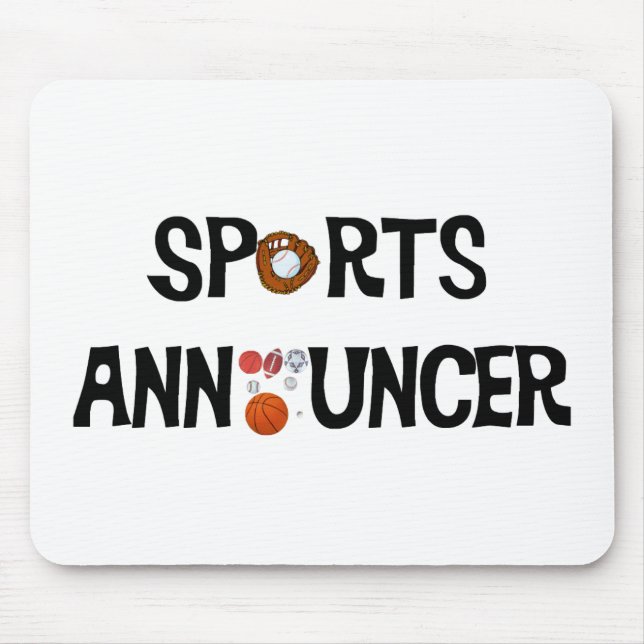 Tapis De Souris Annonceur de sports Mousepad (Devant)