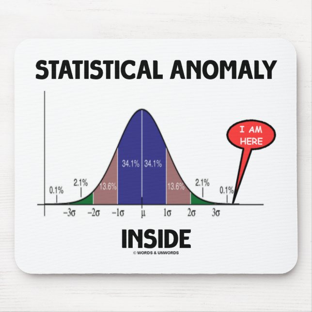 Tapis De Souris Anomalie statistique à l'intérieur (Courbe Bell Je (Devant)