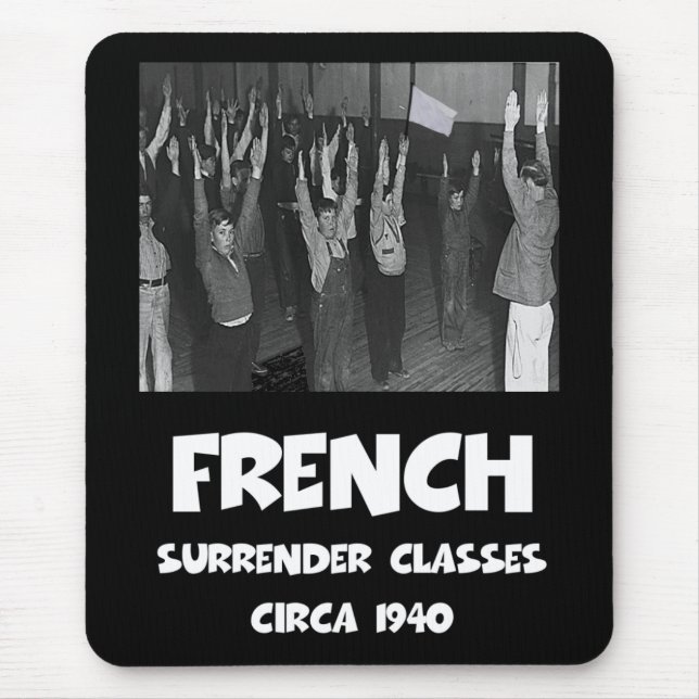 Tapis De Souris Anti Français drôle (Devant)