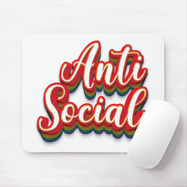 Tapis De Souris Anti-social (Avec souris)