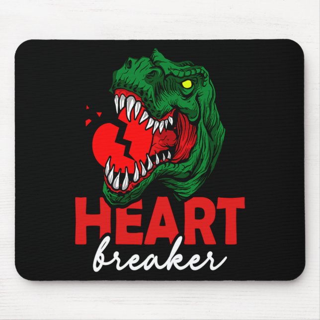 Tapis De Souris Anti Valentines Day Single Heart Breaker T Rex Di  (Devant)