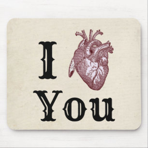 Tapis De Souris Antique I Heart You