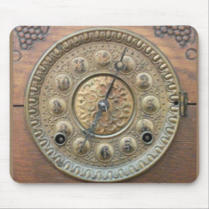 Tapis De Souris Antique Manoir Horloge Face