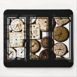 Tapis De Souris Antique Watch Face Triptych Mousepad