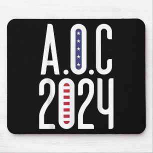Tapis De Souris Aoc 2024 - Drapeau américain Alexandria Ocasio-cor