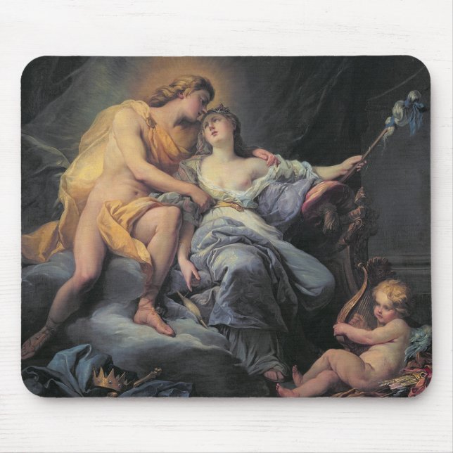 Tapis De Souris Apollo caressant la nymphe Leucothea (huile sur le (Devant)