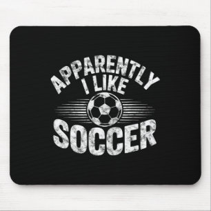 Tapis De Souris Apparemment j'aime le football Vintage Game Day Ma