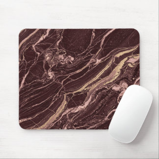 Tapis De Souris Apparence contemporaine rouge marbre profond