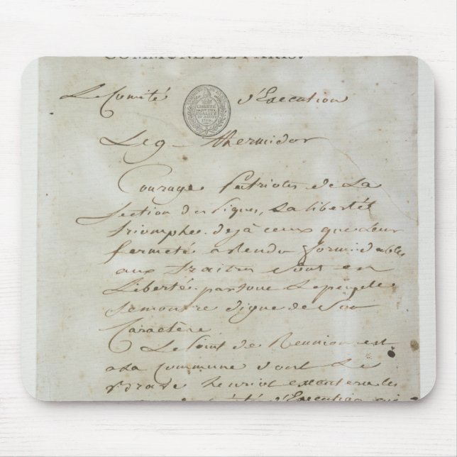 Tapis De Souris Appel de Maximilien de Robespierre (Devant)