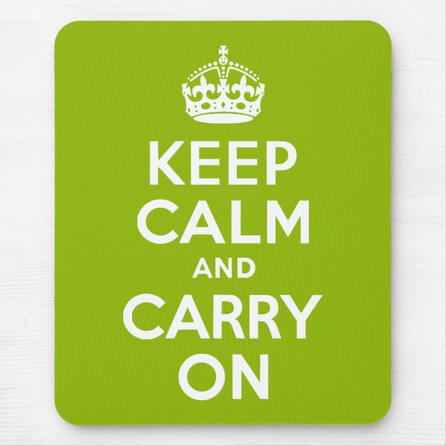 Tapis De Souris Apple Green Gardez le calme et continuez (Devant)