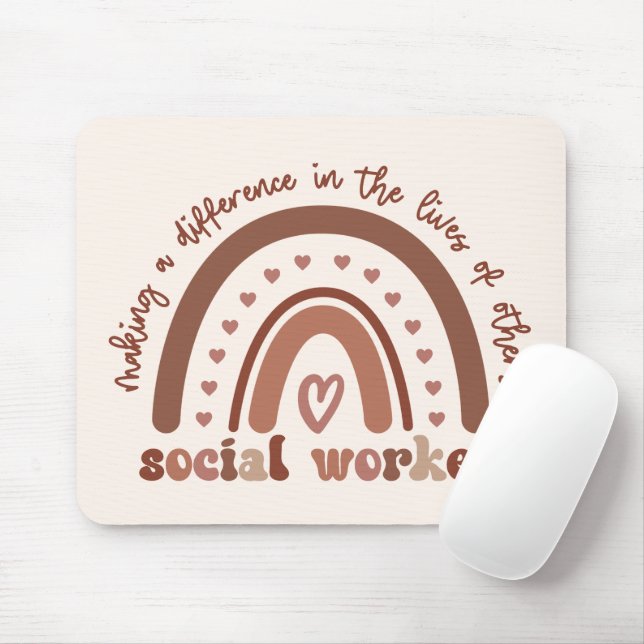 Tapis De Souris Appréciation des travailleurs sociaux Diplôme Trav (Avec souris)