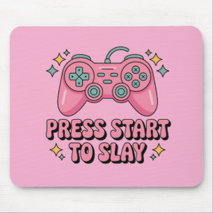 Tapis De Souris Appuyer sur Slay - Gamer Girl Kawaii Mousepad
