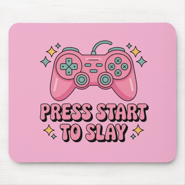 Tapis De Souris Appuyer sur Slay - Gamer Girl Kawaii Mousepad (Devant)