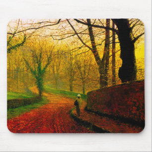 Tapis De Souris Après-midi de novembre à Stapleton Park Grimshaw