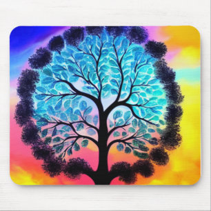 Tapis De Souris Aqua Pink Tree of Life Mousepad