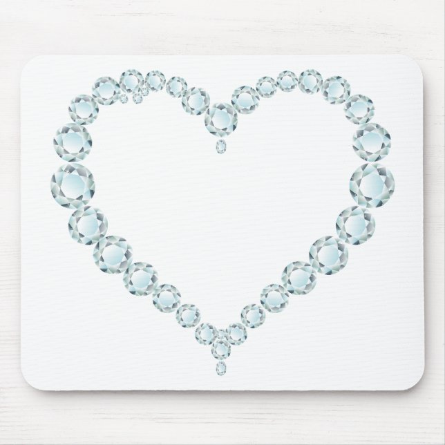 Tapis De Souris Aquamarine Gem Heart (Devant)