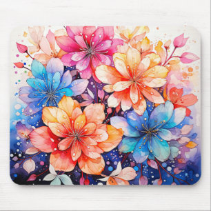 Tapis De Souris Aquarelle Abstraite colorée