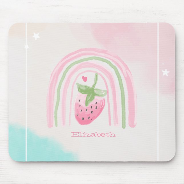 Tapis De Souris Aquarelle Arc-en-ciel (Devant)
