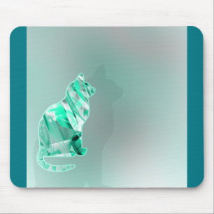 Tapis De Souris Aquarelle de chat animal pour Amoureux de les chat