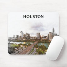 Aquarelle de Houston Texas Vintage voyage City