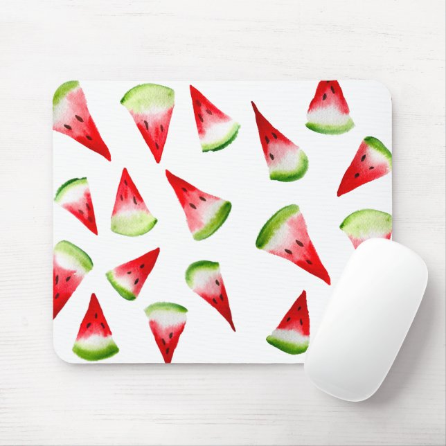 Tapis De Souris Aquarelle de pastèque fruit mignon (Avec souris)
