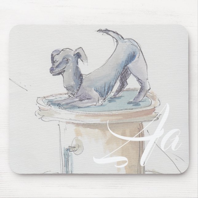 Tapis De Souris Aquarelle Doggie (Devant)