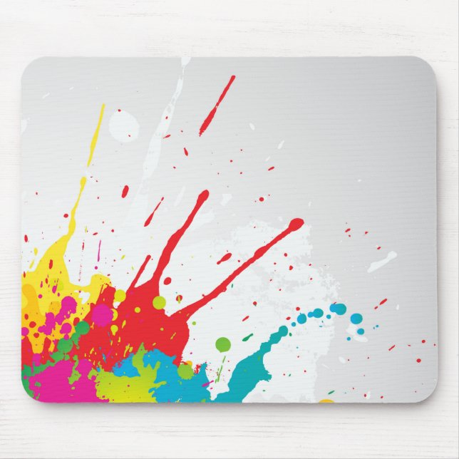 Tapis De Souris Aquarelle douce Aquarelle Art Acrylique Abstrait (Devant)